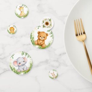 Greenery Safari Animal Baby Shower Celebration Confetti