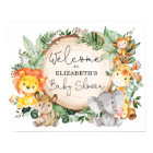 Greenery Safari Jungle Wild Animals Baby Welcome