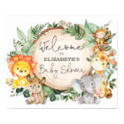 Greenery Safari Jungle Wild Animals Baby Welcome