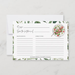 Greenery Salads Kitchen Bridal Shower Recipe Cards
