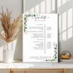 Greenery Salon Price List Poster<br><div class="desc">Modern, greenery, salon price list poster. Bring a touch of natural elegance to your salon with this beautifully designed price list poster, featuring soft greenery accents and a clean, modern layout. This template is perfect for hair salons, beauty studios, or bridal services. You can order it as a professionally printed...</div>