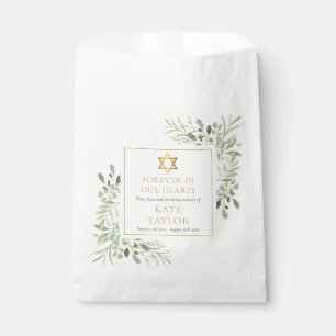 Greenery Seed Packet Jewish Funeral Memorial Favour Bags