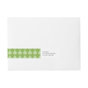 Greenery Shamrock Clover Polka dots Patrick's Day Wraparound Address Label
