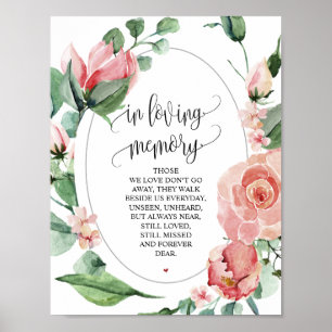 Greenery Spring Wedding Memorial Table Sign