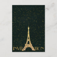 Greenery Starry Gold Eiffel Tower Paris Crystals