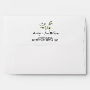 Greenery Stationery Return Address Liner Wedding E Envelope