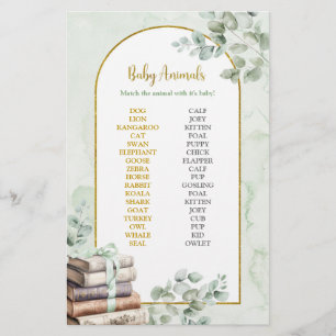 Greenery Storybook Baby Animals Game