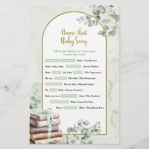 Greenery Storybook Name That Baby Song Games