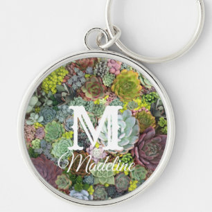 Greenery Succulents Key Ring