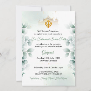 Greenery Sukhmani Sahib Path Invitation