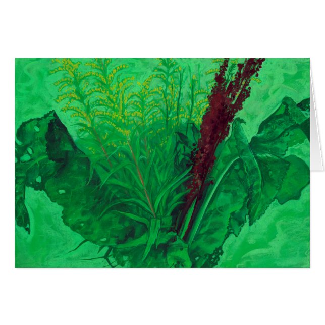 Greenery, summer herbs & wildflowers, floral art (Front Horizontal)