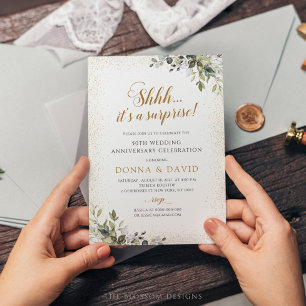 Greenery Surprise Anniversary Invitation - EAC202