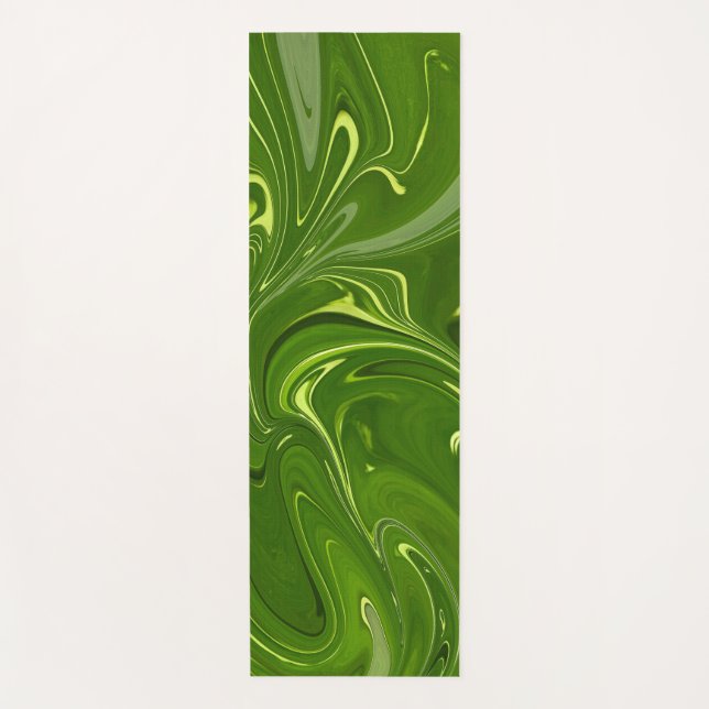 Greenery Swirls  Yoga Mat (Front)