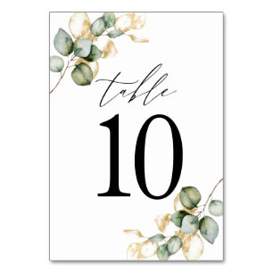 Greenery table number 10