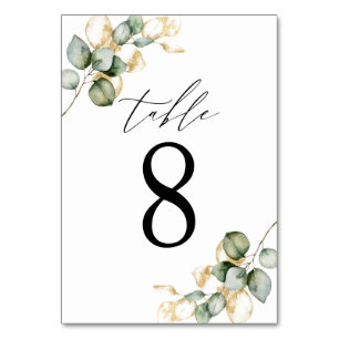 Greenery table number 8