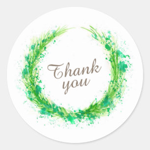 Greenery thank you wedding or occasions stickers