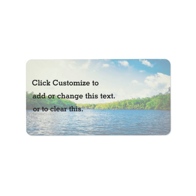 Greenery Themed, Green And Dense Forest Area Aroun Label (Front)