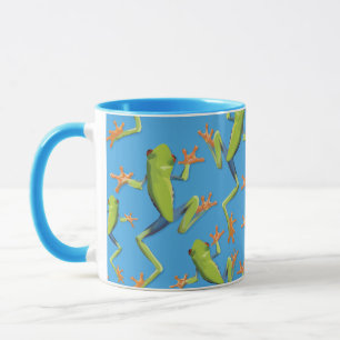 Greenery Tree-Frog Pattern Design Mug