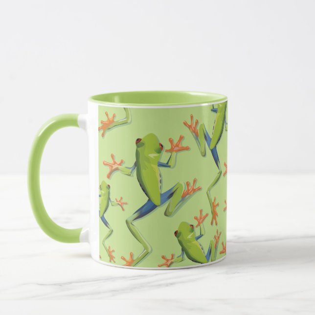 Greenery Tree-Frog Pattern Design Mug (Left)