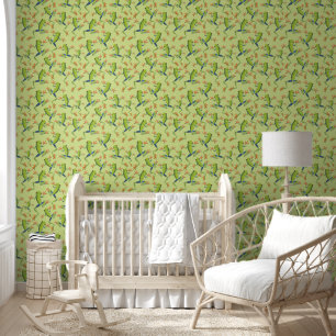 Greenery Tree-Frog Pattern Design Wallpaper