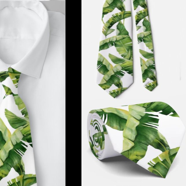 Greenery Tropical Palm Lush Botanical Neck Tie (Creator Uploaded)