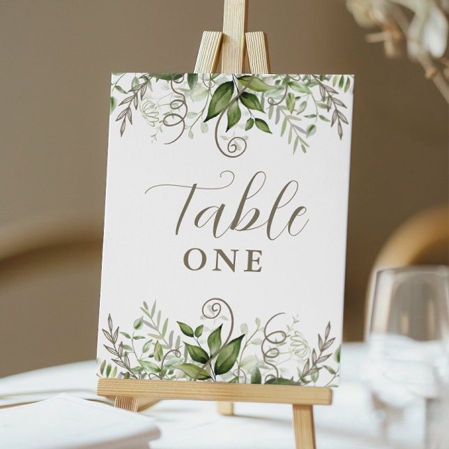 Greenery Tropical Wedding Table Number (Creator Uploaded)