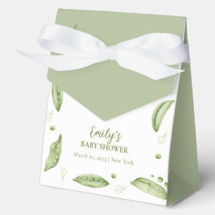 Greenery Veggie Sweet Pea In Pod Baby Shower Favour Box