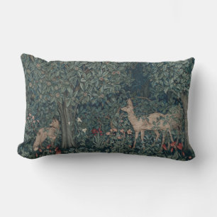 Greenery, Victorian Era Tapestry by Henry Dearle Lumbar Cushion