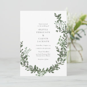 Greenery Vines Garden Wedding Invitation