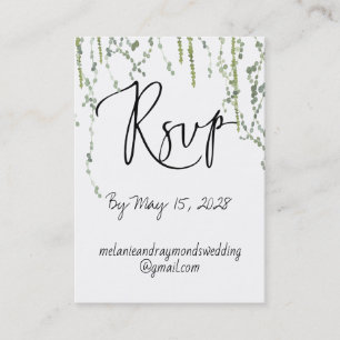 Greenery Vines Online RSVP & Details Mighty Business Card