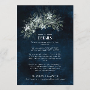 Greenery Vintage bouquet, wedding details card