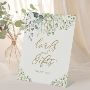 Greenery Watercolor Cards And Gifts Sign 