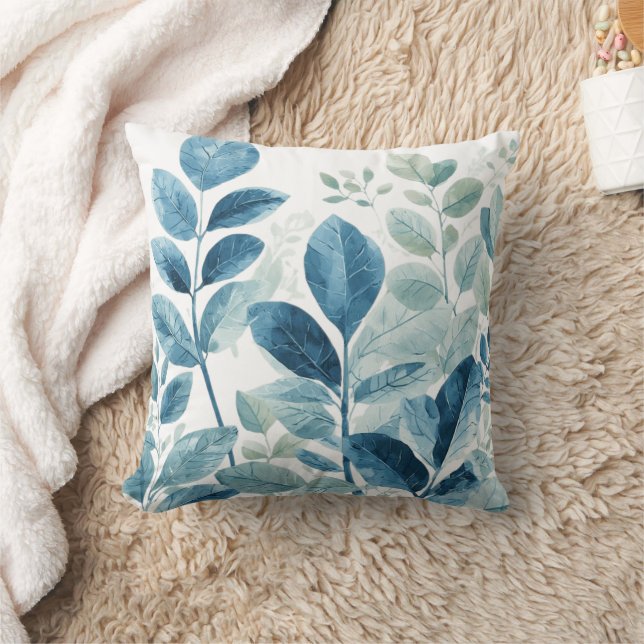 Greenery Watercolor Cushion (Blanket)