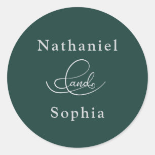 Greenery Watercolor Wedding Envelope Seals