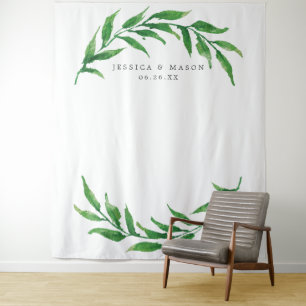 Greenery Wedding Backdrop Photo Booth Tapestry