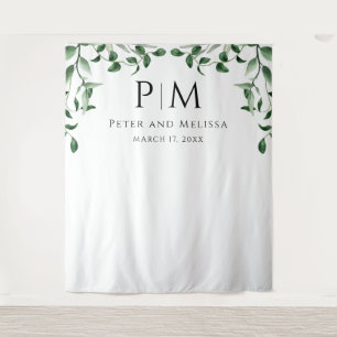 Greenery Wedding Backdrop Tapestry