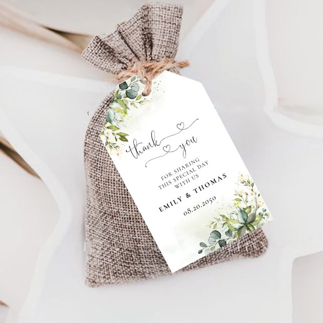 Greenery Wedding Ceremony Gift Tag (Creator Uploaded)