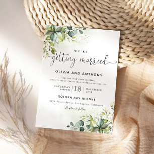 Greenery Wedding Ceremony Invitation