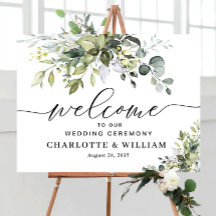Greenery Wedding Ceremony Poster