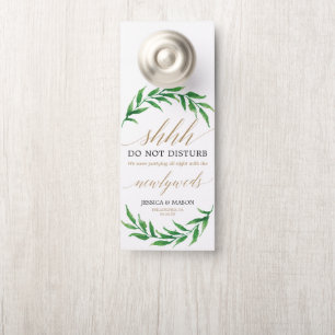 Greenery Wedding Door Hanger - Do Not Disturb