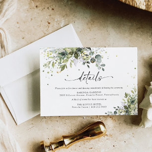 Greenery Wedding Enclosure Card