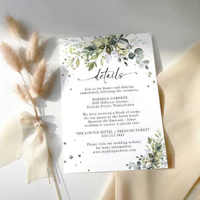 Greenery Wedding Enclosure Card (Creator Uploaded)