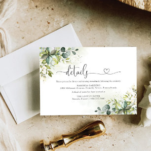 Greenery Wedding Enclosure Card