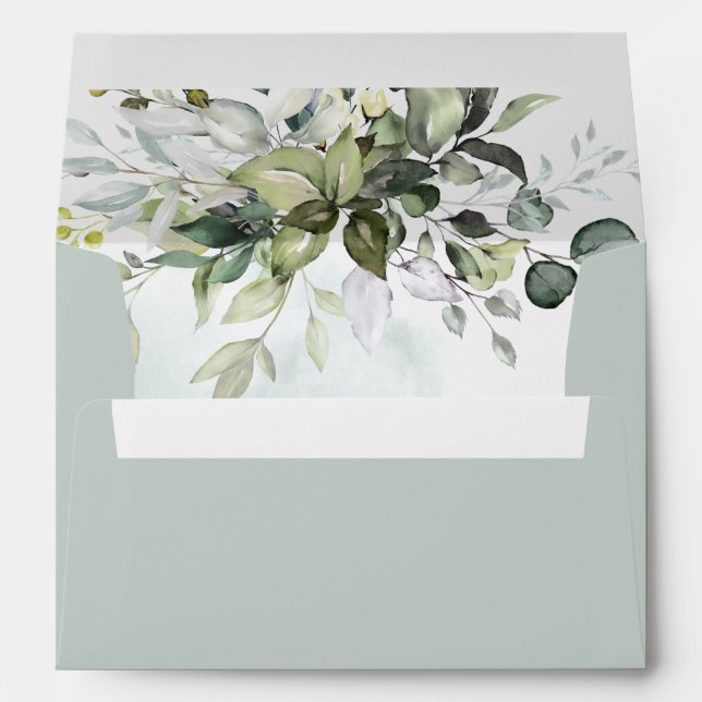 Greenery wedding envelope (Back (Bottom))