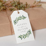 Greenery Wedding Favour Tag Gift Tags<br><div class="desc">Plan a stylish celebration with this modern design that your guests will adore. 
Design by © berryberrysweet . Printable digital files are available! Visit our website at www.berryberrysweet.com for more details!</div>