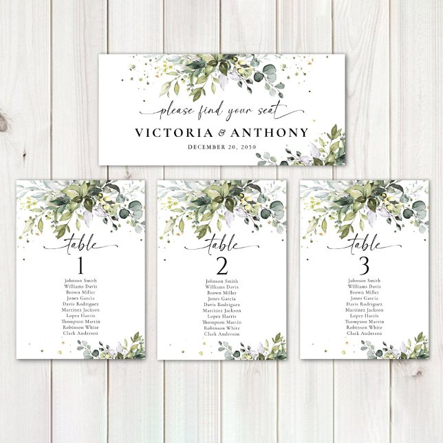Greenery Wedding Head Table Sign (Creator Uploaded)