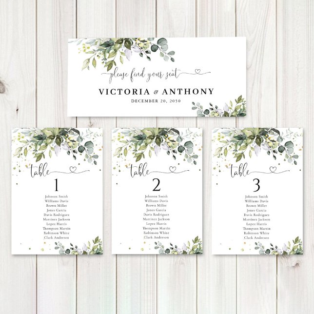 Greenery Wedding Head Table Sign (Creator Uploaded)