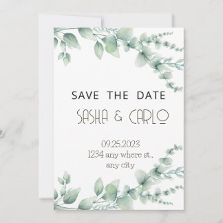 Greenery Wedding Invitation