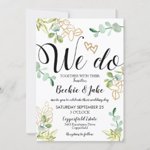 Greenery Wedding Invitation Eucalyptus We do