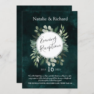 Greenery Wedding Invite, Evening Reception Invitation